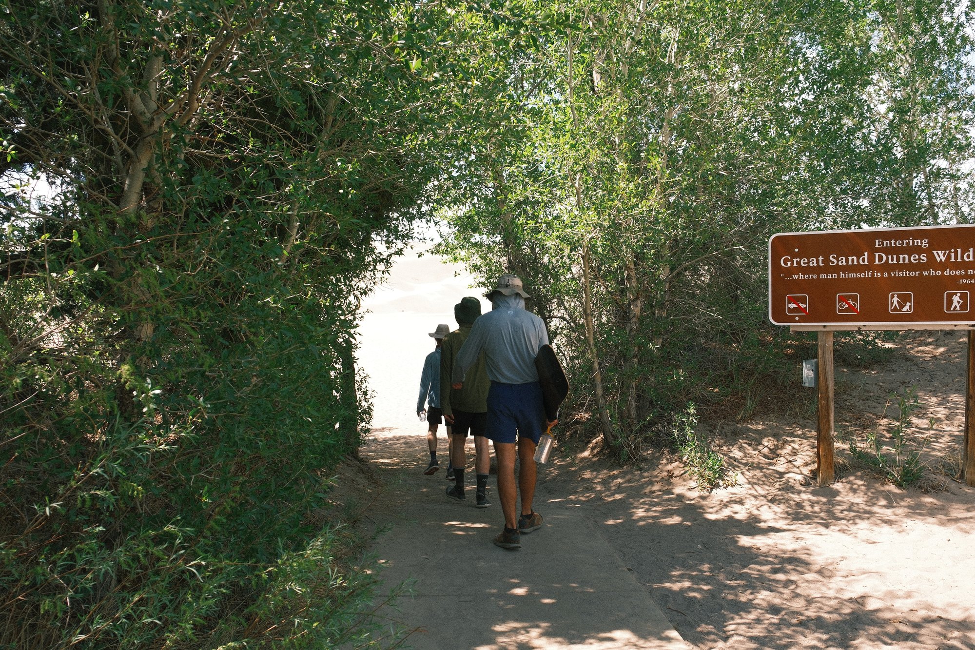 Going into the dunes