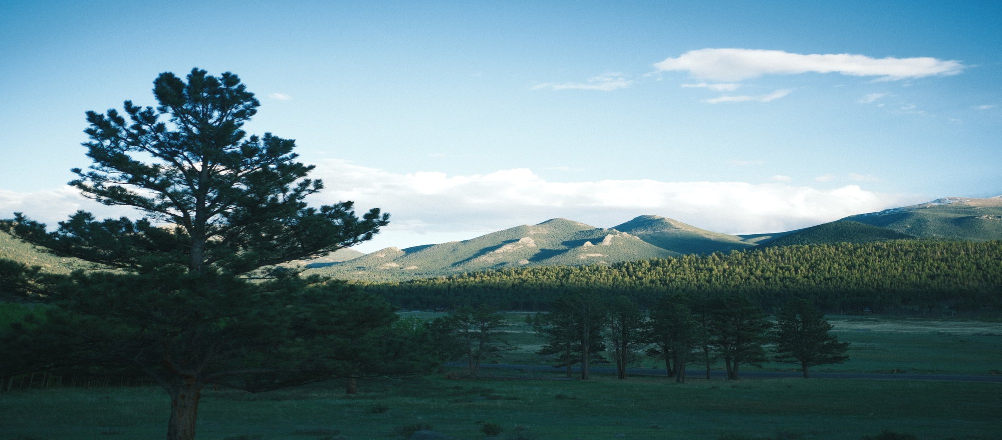 Green mountain range